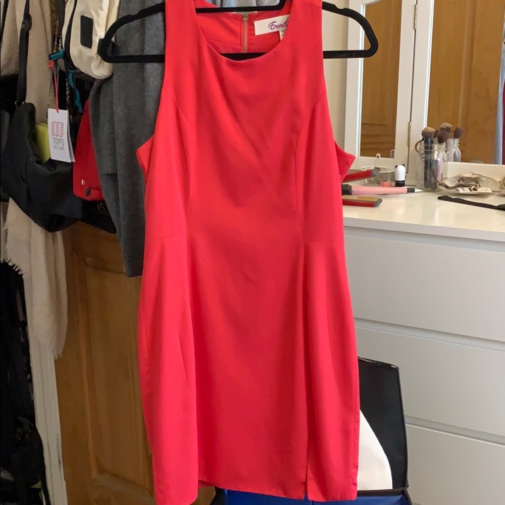 Red mini dress